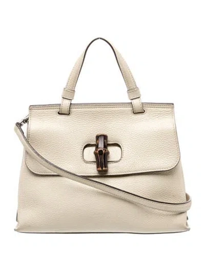 Pre-owned Gucci Bamboo Daily In Neutrals