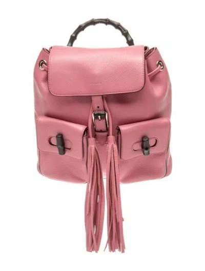Pre-owned Gucci Bamboo Daily In Pink