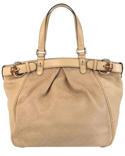Pre-owned Gucci Bamboo Diamante Tote (authentic Pre-loved)