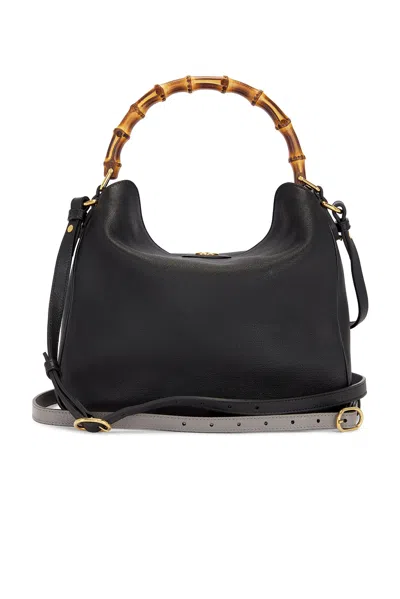 Pre-owned Gucci Bamboo Diana 2 Way Handbag In Black