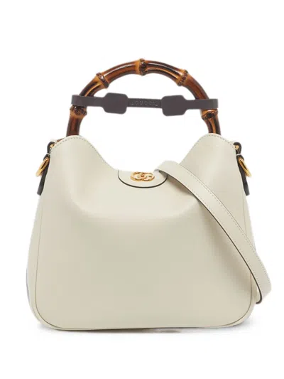 Pre-owned Gucci Bamboo Diana Hobo Bag In Neutral