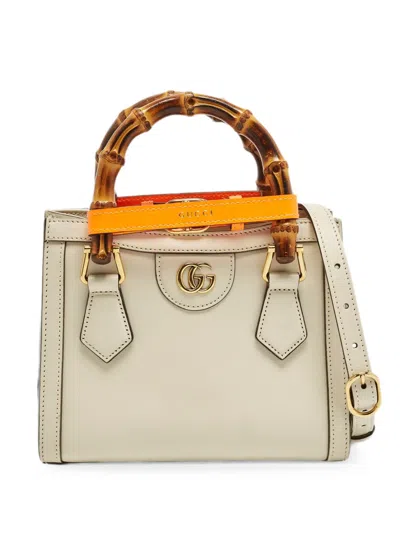 Pre-owned Gucci Bamboo Diana Mini Tote Bag In Neutral