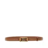 Gucci Bamboo Double G Buckle Belt In Brown