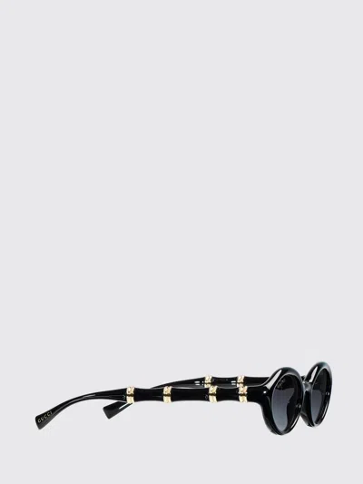 Gucci Bamboo Effect Acetate Sunglasses In Black