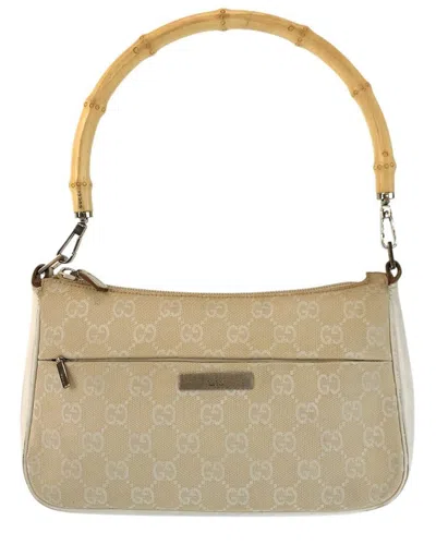 Pre-owned Gucci Bamboo Gg Handbag (authentic Pre-loved)