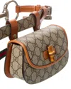 Gucci Bamboo Gg Supreme Canvas & Leather Belt Bag