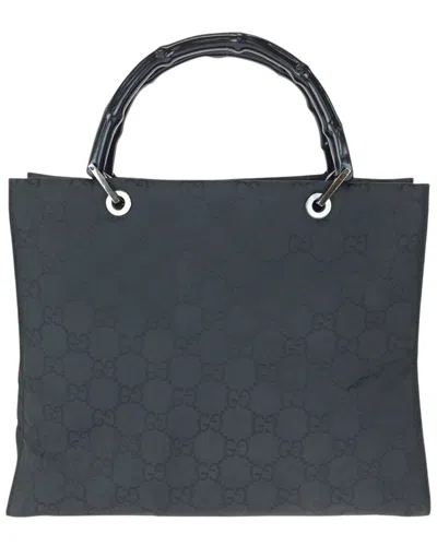 Pre-owned Gucci Bamboo Gg Tote (authentic Pre-loved)