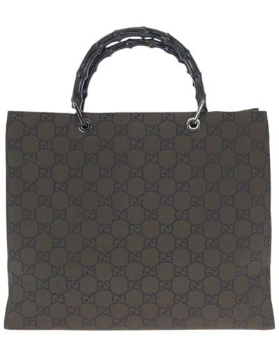 Gucci Bamboo Gg Tote (authentic Pre-loved)