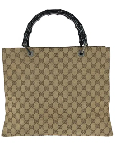 Gucci Bamboo Gg Tote Bag (authentic Pre-loved)