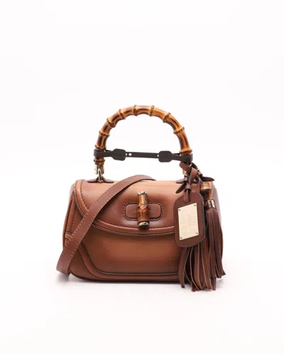 Gucci Bamboo Handbag In Red