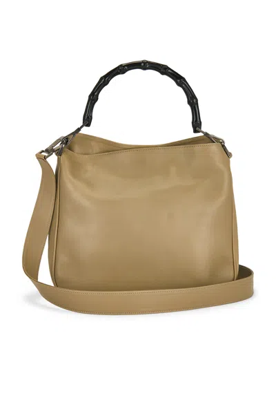 Pre-owned Gucci Bamboo Handbag In Sand