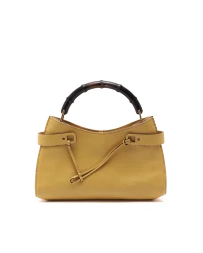 Gucci Bamboo Handbag In Yellow