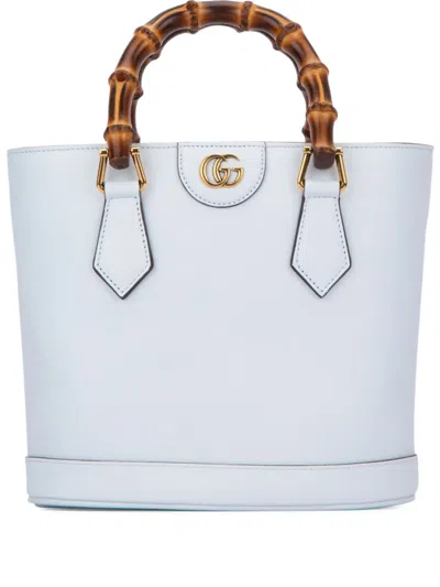 Gucci Bamboo-handles Tote Bag In Blue