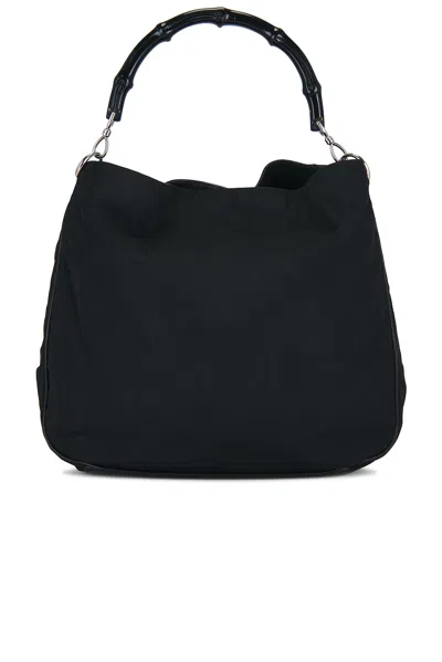 Pre-owned Gucci Bamboo Hobo Bag In Black