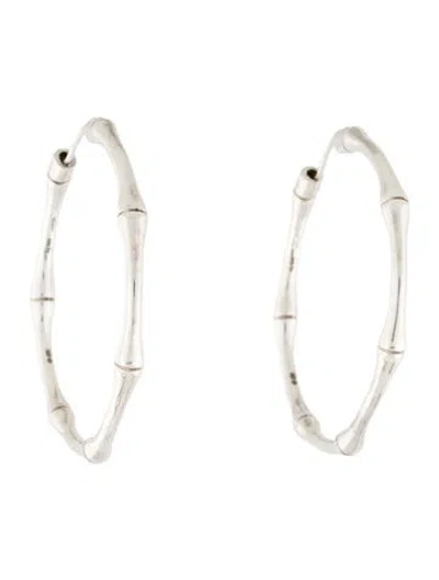 Pre-owned Gucci Bamboo Hoop Earrings In Multi