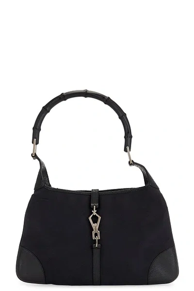 Pre-owned Gucci Bamboo Jackie Hobo Bag In Black