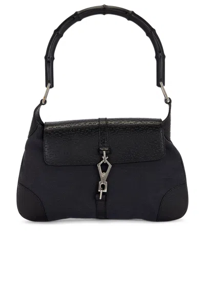 Pre-owned Gucci Bamboo Jackie Shoulder Bag In Black