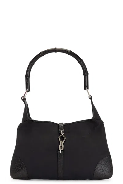Pre-owned Gucci Bamboo Jackie Shoulder Bag In Black