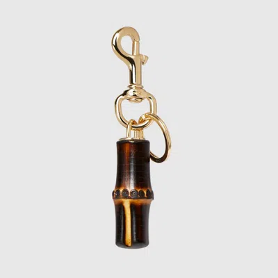 Gucci Bamboo Keychain In Brown