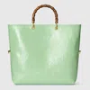 Gucci Bamboo Large Reversible Tote Bag In Green