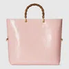 Gucci Bamboo Large Reversible Tote Bag In Pink