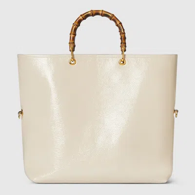 Gucci Bamboo Large Reversible Tote Bag In Sand