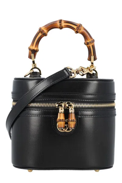Gucci Bamboo Logo Plaque Mini Top Handle Bag
