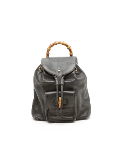 Gucci Bamboo Mini Backpack In Black