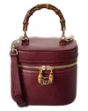 Gucci Mini Bamboo Shoulder Backpack In Burgundy
