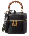 Gucci Bamboo Mini Leather Shoulder Bag In Black