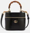 Gucci Black Mini Bamboo Shoulder Bag In Black