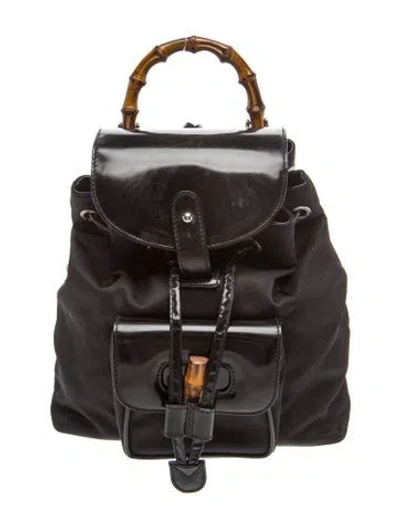 Pre-owned Gucci Bamboo Miss Bamboo Mini In Black