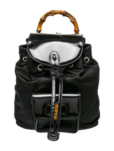 Pre-owned Gucci Bamboo Miss Bamboo Vintage In Black