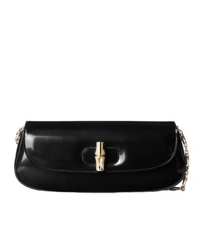 Gucci Bamboo Night Small Clutch In Black