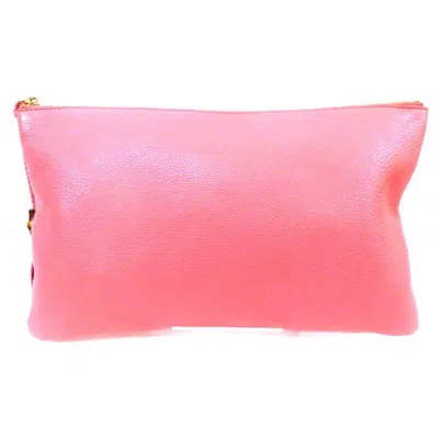 Pre-owned Gucci Bamboo Pink Leather Clutch Bag ()