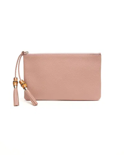 Gucci Bamboo Pouch In Neutral