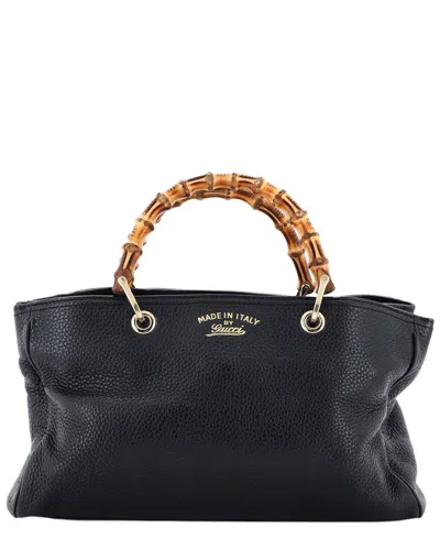 Gucci Bamboo Shopper Tote Medium (authentic Pre-loved) In Black