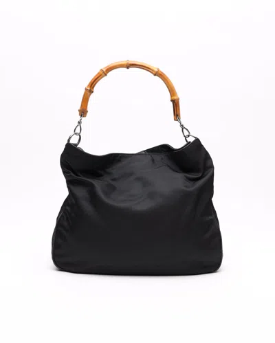 Gucci Bamboo Shoulder Bag In Black