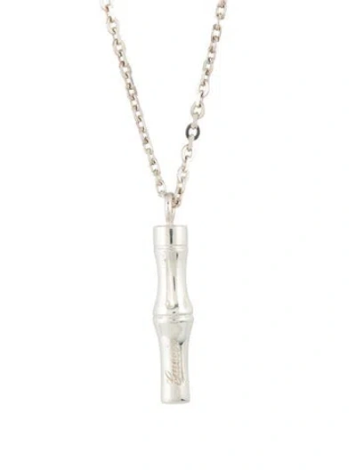 Pre-owned Gucci Bamboo Stick Pendant Necklace, 29.5" In Multicolor