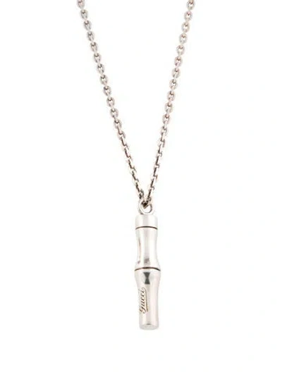 Pre-owned Gucci Bamboo Stick Pendant Necklace, 29.75" In Multi