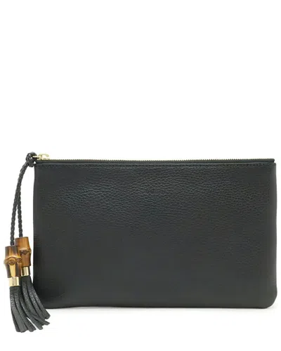 Pre-owned Gucci Bamboo Tassel Clutch Bag (authentic Pre-loved)