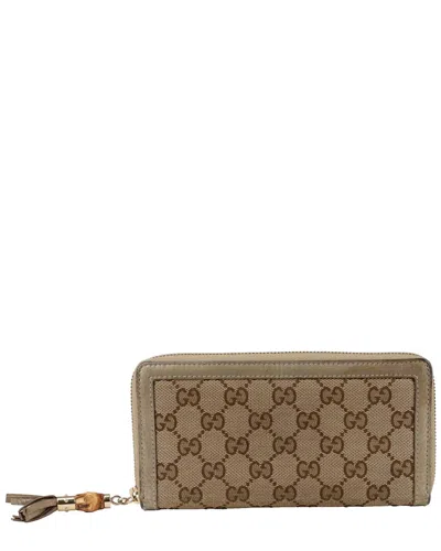 Gucci Bamboo Tassel Long Wallet (authentic Pre-loved) In Brown