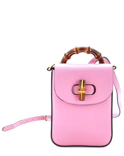 GUCCI GUCCI BAMBOO TOP HANDLE BACKPACK LEATHER MINI (AUTHENTIC PRE-LOVED)