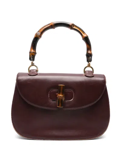Pre-owned Gucci Bamboo-top Handle Tote Bag