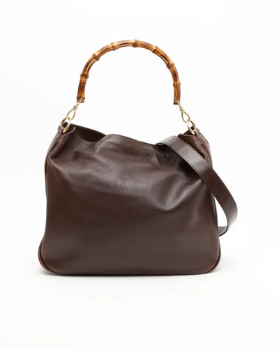 Gucci Bamboo Tote Bag In Brown