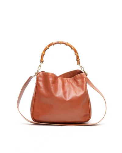 Gucci Bamboo Tote Bag In Brown