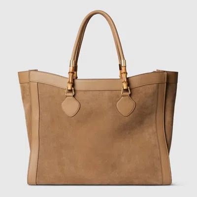 Gucci Bamboo Tote Large Bag In Beige