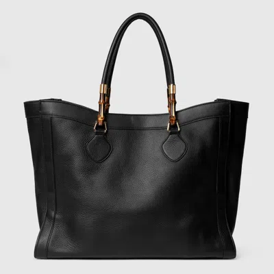 Gucci Bamboo Tote Large Bag In Black