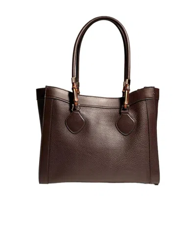 Gucci Bamboo Tote Medium Bag In Dark Brown