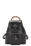 GUCCI GUCCI BAMBOO TURNLOCK LEATHER BACKPACK